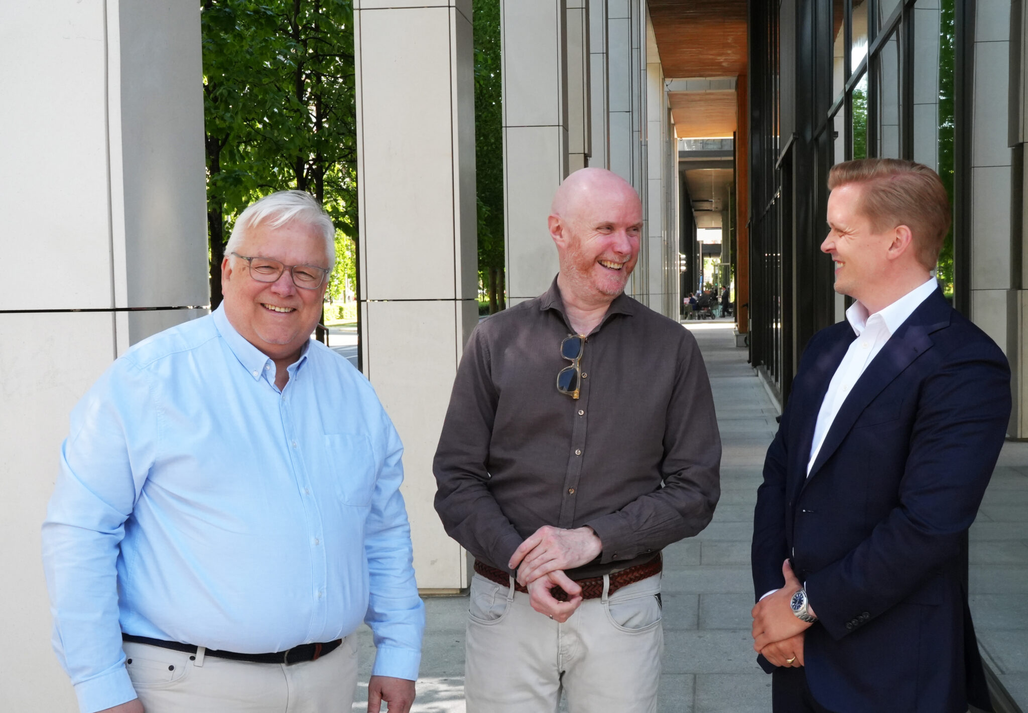 Geir Hagelid (Xledger), Lars Gaden (Fazile) og Jon Solem (Xledger). Foto: Xledger