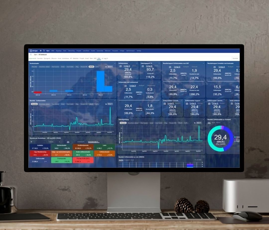 Dashboards i xledger. Foto