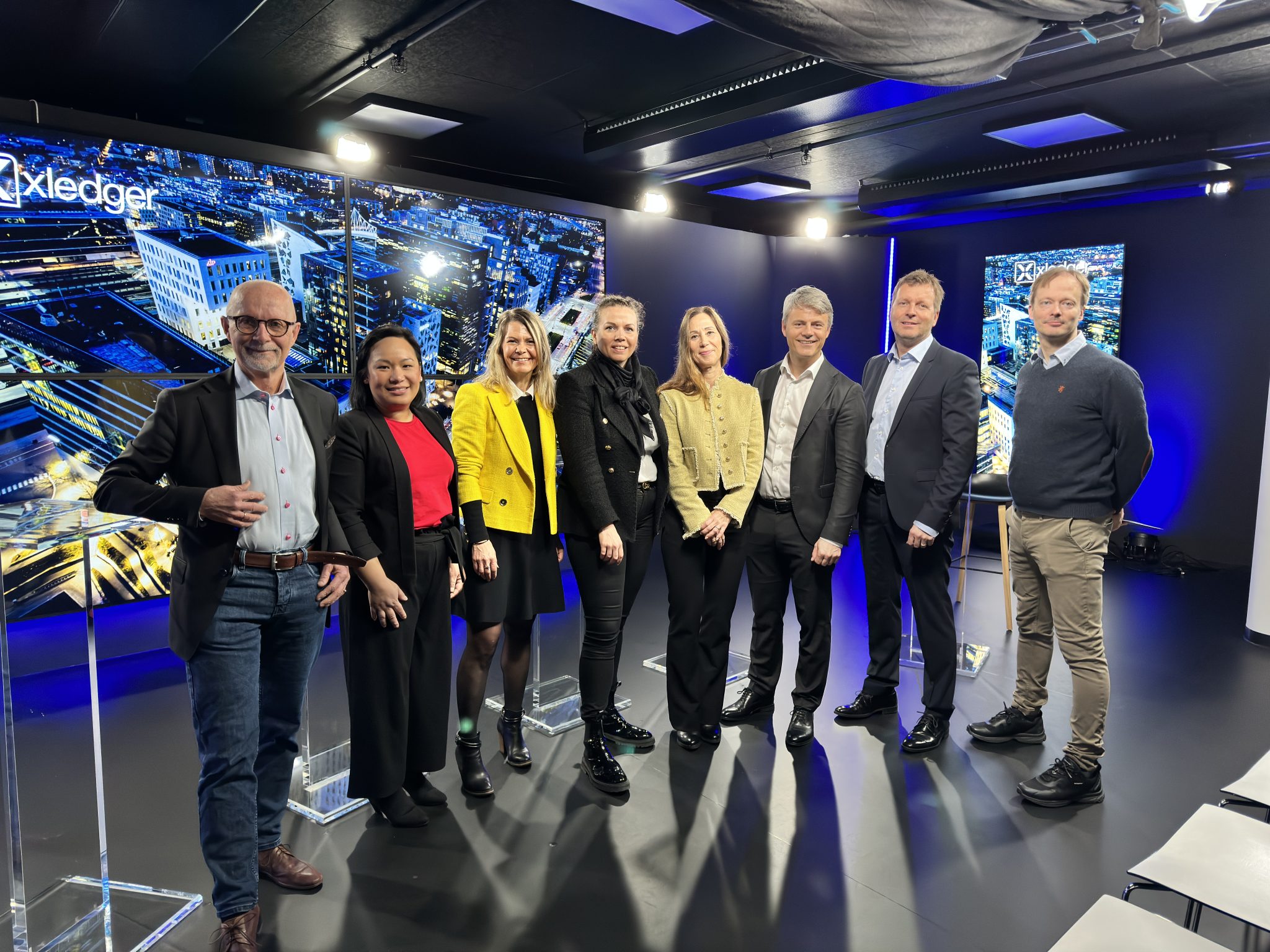 Ansatte i Xledger på paneldebatt. Foto
