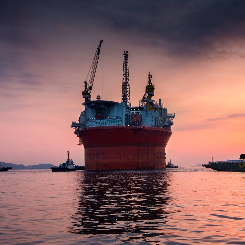 Offshore Oljeplattform. Foto