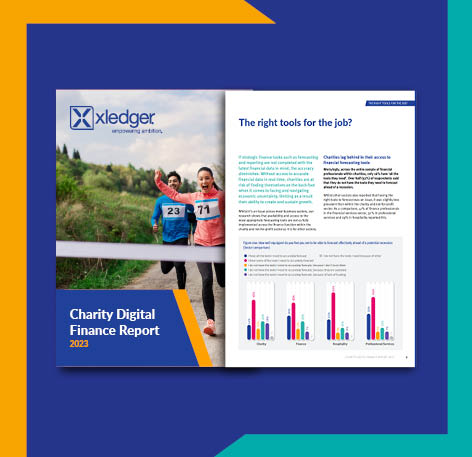Front cover and inside of charity report