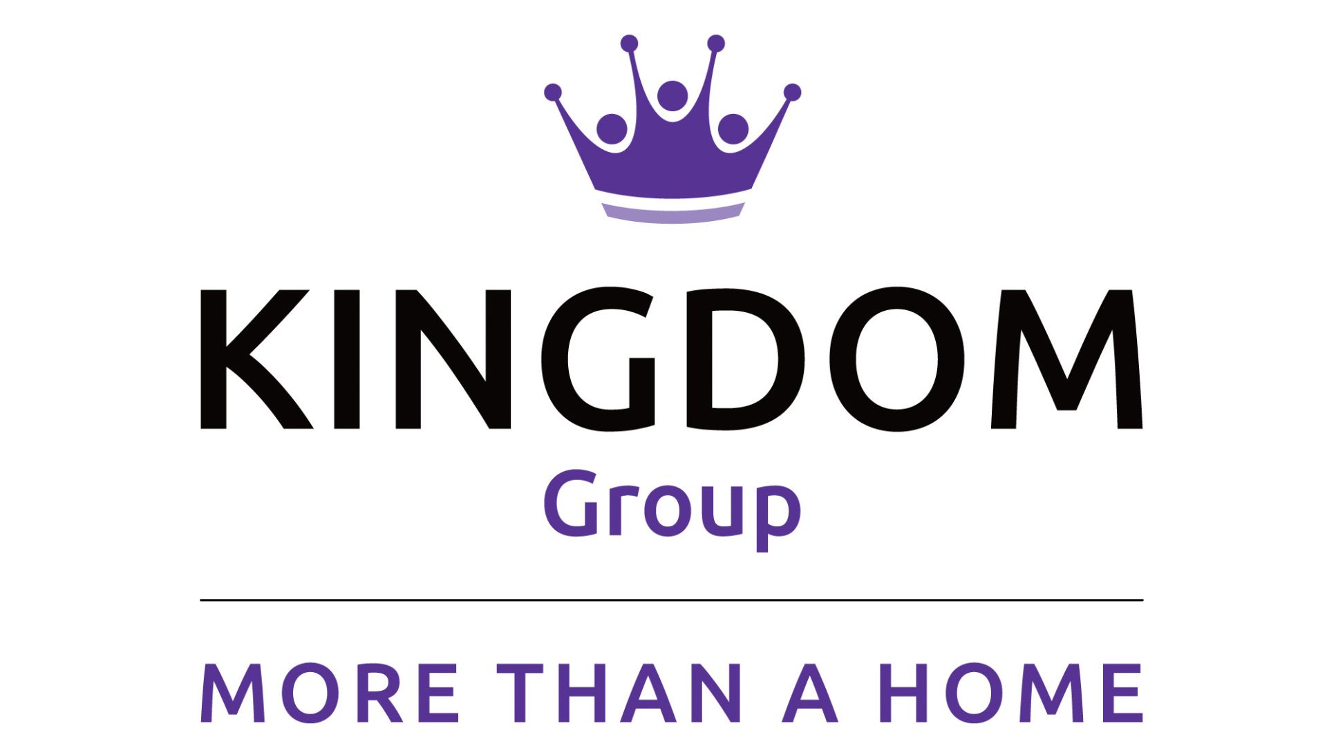 Kingdom Group logo and strapline: More than a home