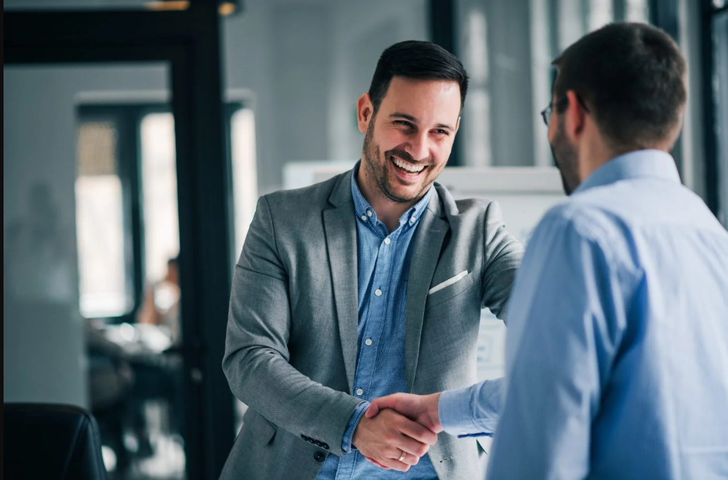 men shaking hands