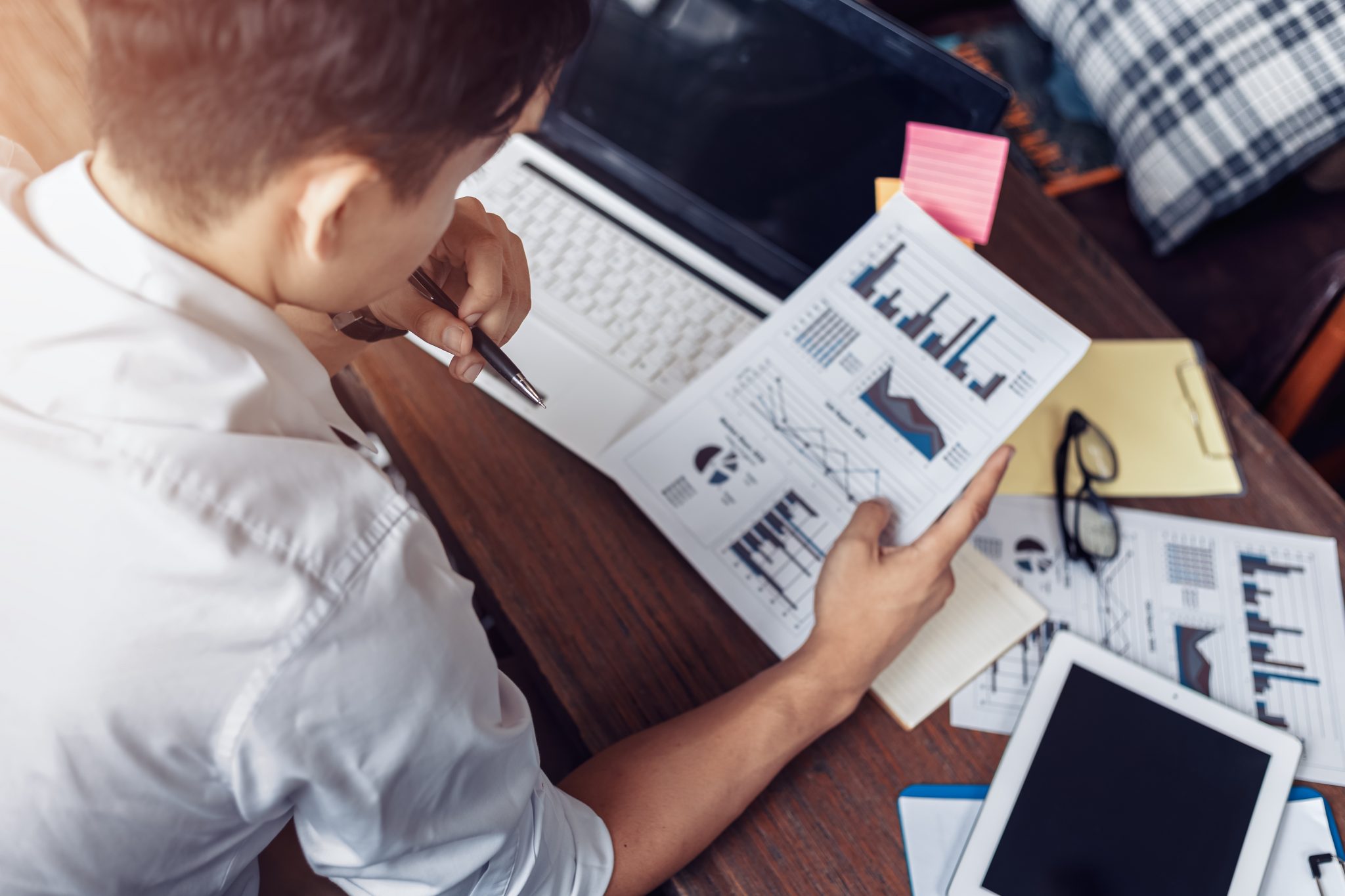 Finance Manager Working