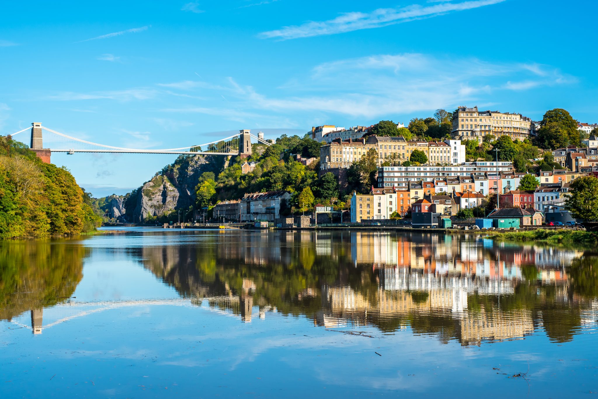 Long shot of Bristol harbour
