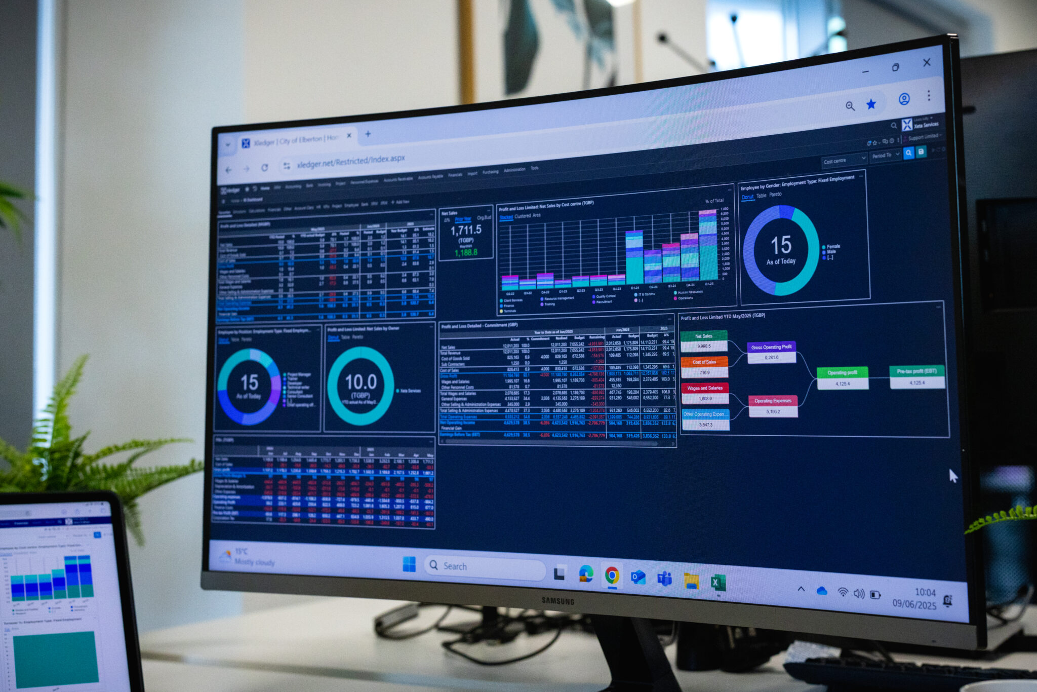 computer screen dashboards