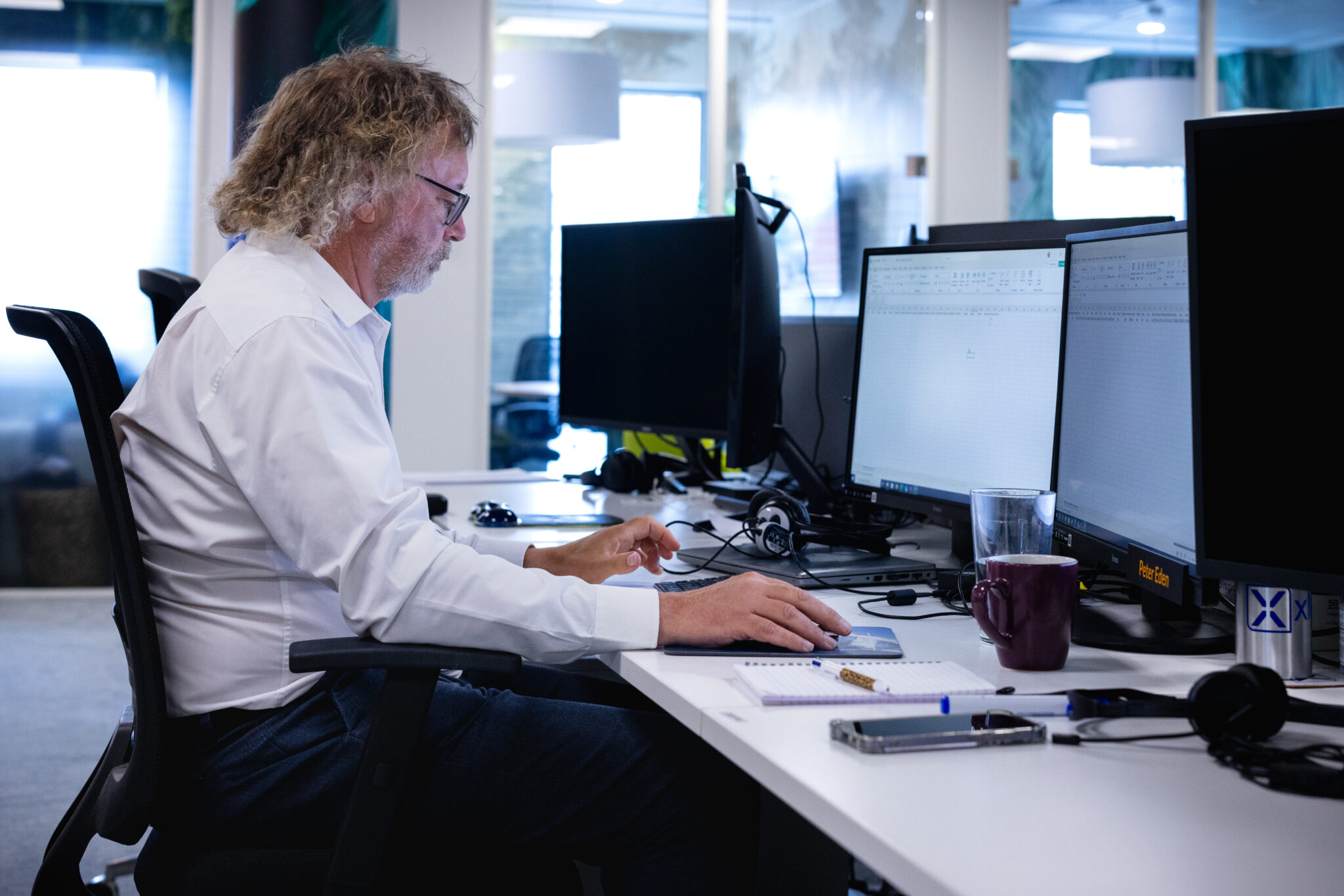 Man working on computer