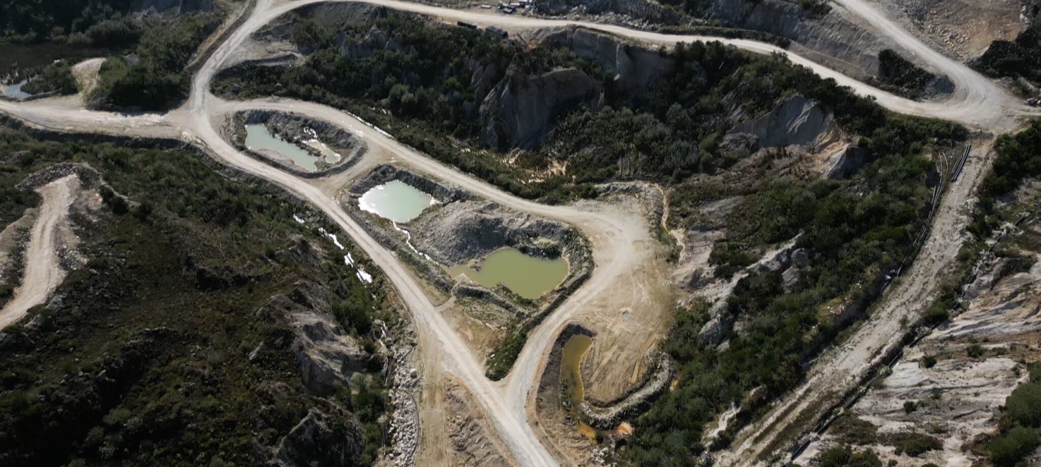 Birds-eye-view of Cornish Lithium's hard rock project