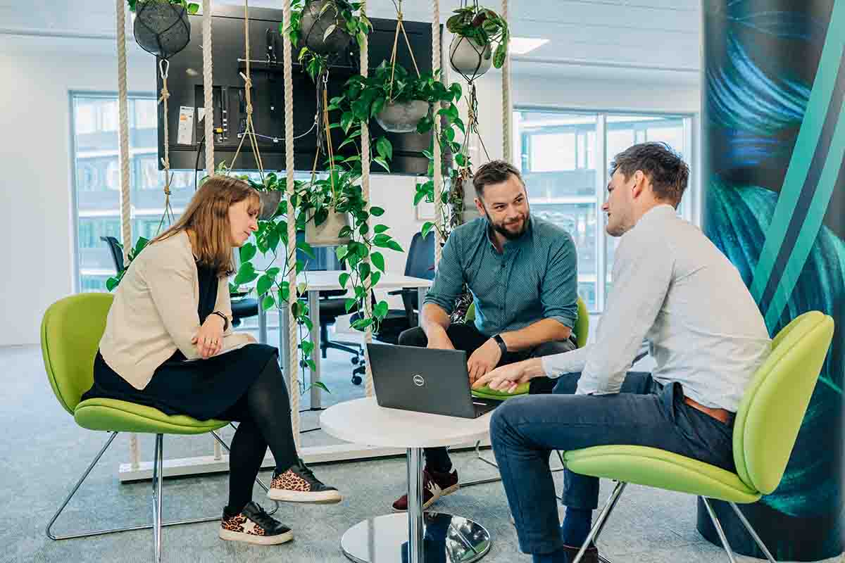 Some of our Xledger consultants working together in the office